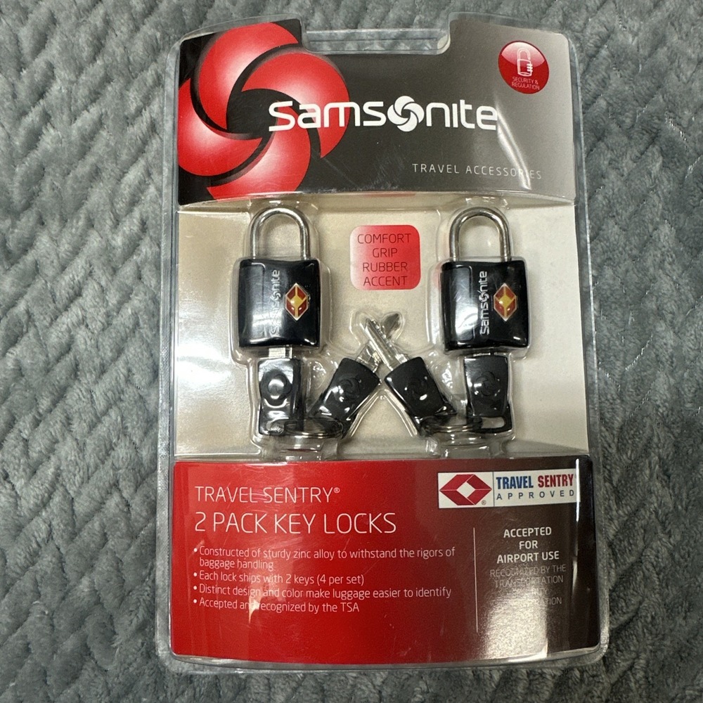 Samsonite Travel Sentry 2 Pack Key Lock For Luggage TSA Approved Airport Bag